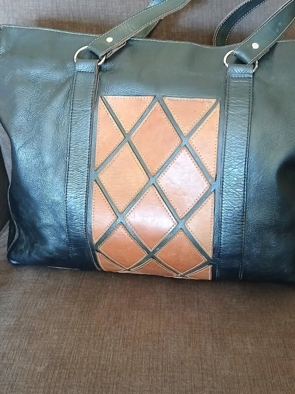 Leather tote - 2 -Tone